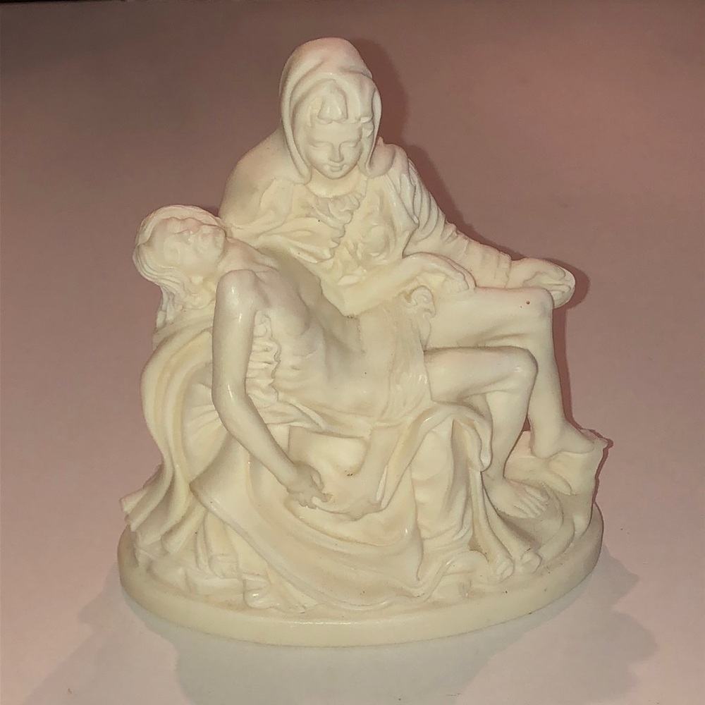 Off White Pietà Sculpture - Religious Home Art